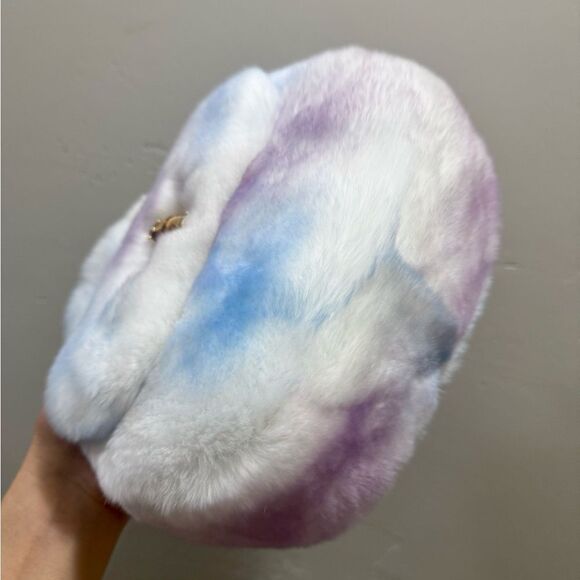 Stunning Real Rex Rabbit Fur Handmade Top Handle Bag &  Fur Balls Bag Charm - Picture 13 of 16